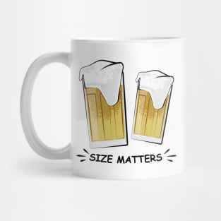 Size Matters - Beer - Funny Illustration Mug